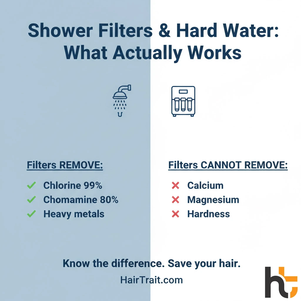 Shower filters hard water hair Pinterest guide — what filters actually do and whether you need one