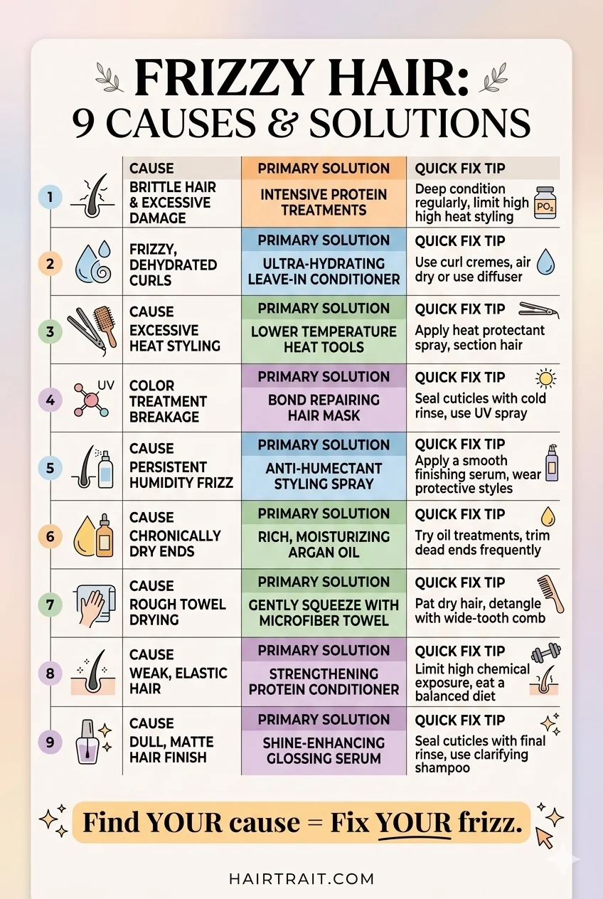 Frizzy hair solutions Pinterest guide 9 causes and how to fix each