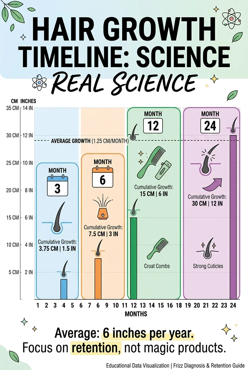 Hair growth timeline Pinterest guide realistic month by month expectations