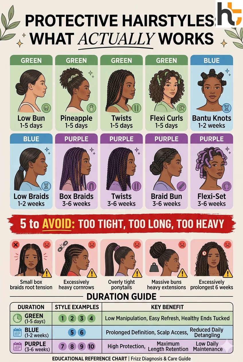 Protective hairstyles Pinterest guide 10 that prevent breakage 5 that cause damage