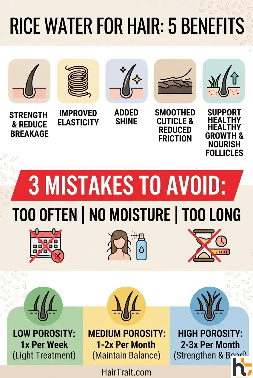 Rice water for hair Pinterest guide 5 benefits and 3 mistakes to avoid