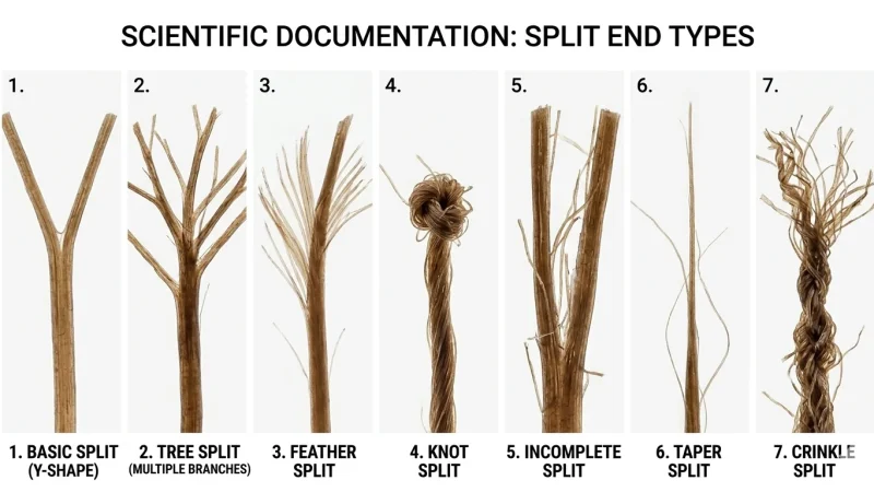 Split Ends: 7 Types, What Causes Each, and the Only Real Fix