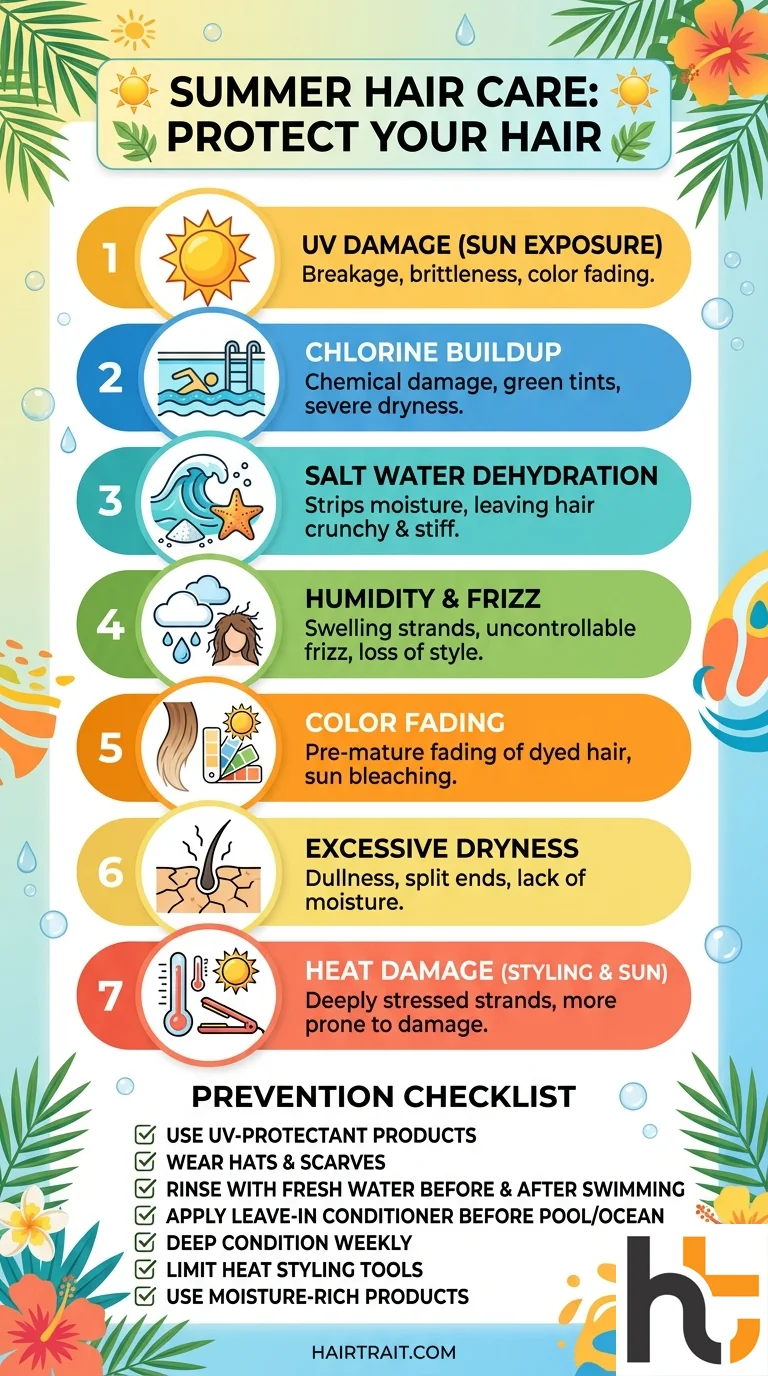 Summer hair care Pinterest guide 7 problems and prevention strategies