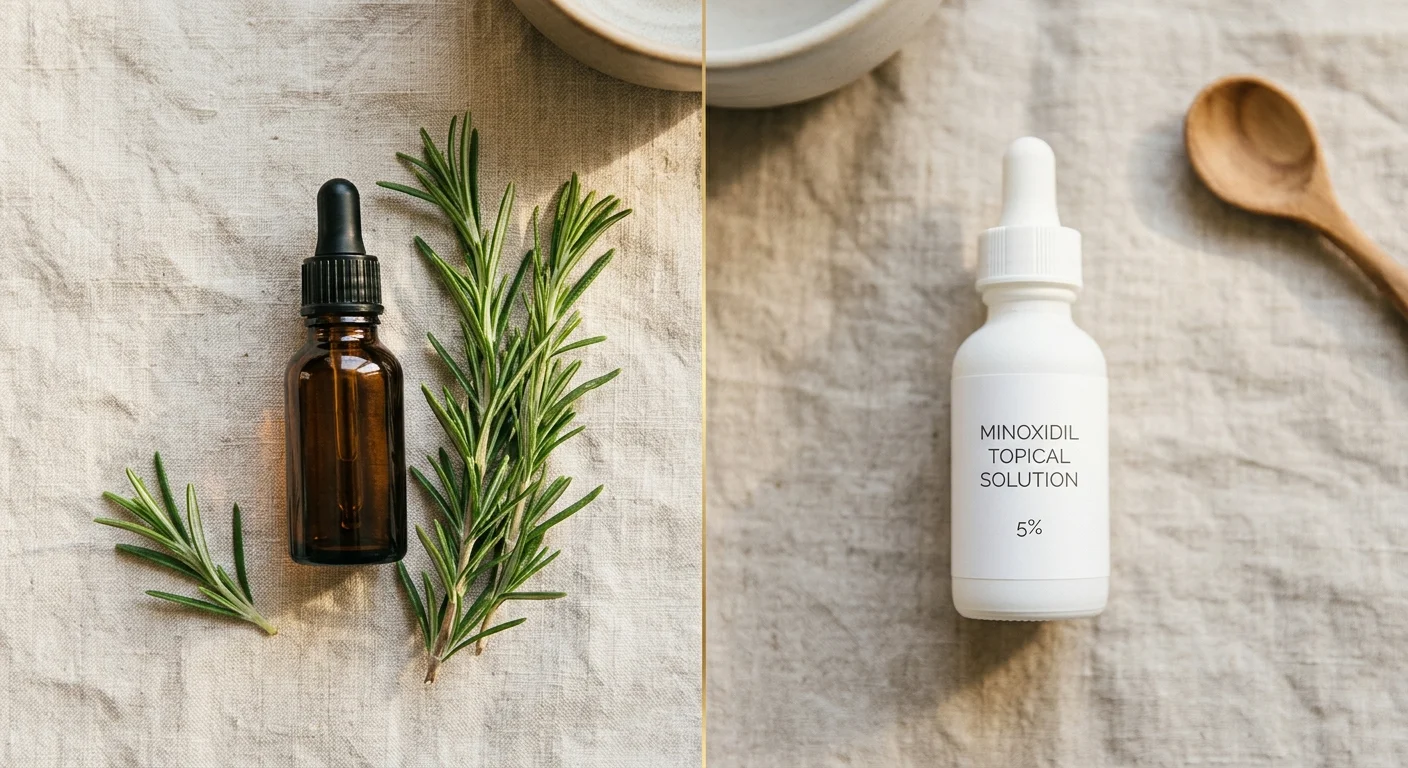 Chart summarizing the 2015 rosemary oil vs minoxidil clinical trial results