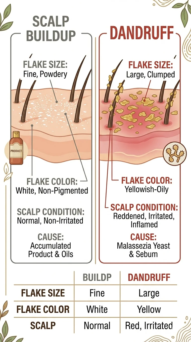 Scalp buildup Pinterest guide — 4 types, signs, and step-by-step removal plan