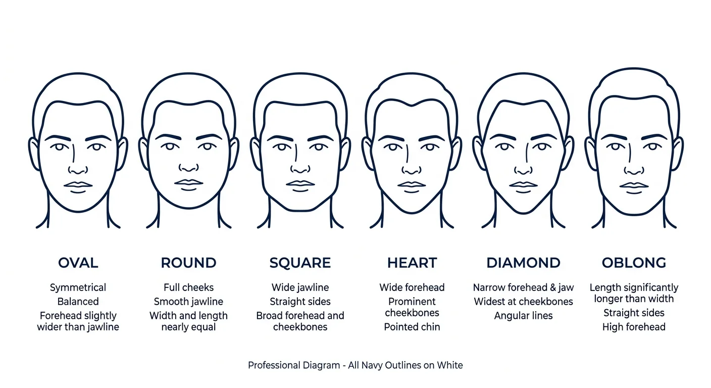face shape guide for men beard styles oval round square heart diamond oblong